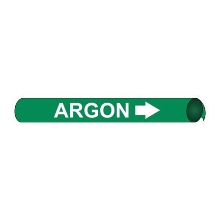 Nmc Pipemarker Strap-On, Argon W/G, Fits 8"- G4005